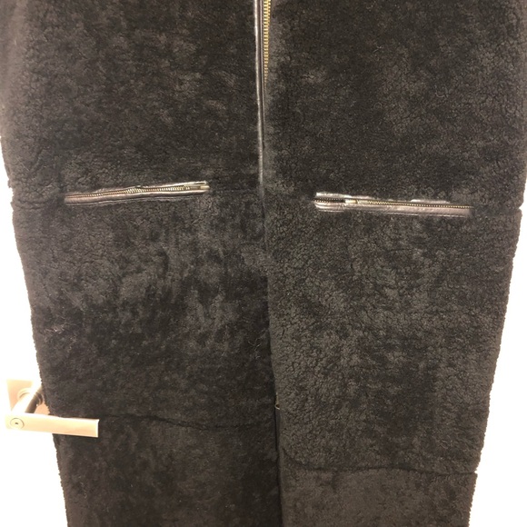 New Free People x Nicholas K Black Himalaya Sheep Fur Long Vest Coat Jacket sz M - Picture 11 of 16